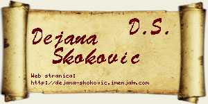 Dejana Skoković vizit kartica